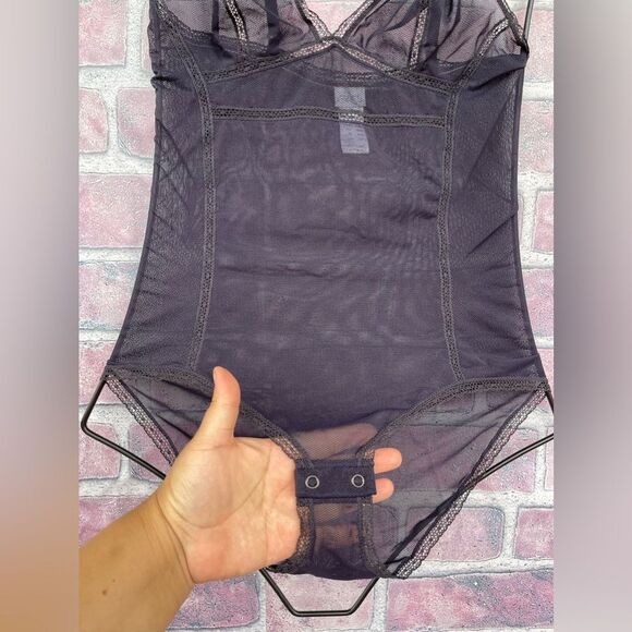 ERES black / navy blue lace bodysuit  size 32B - Picture 4 of 8